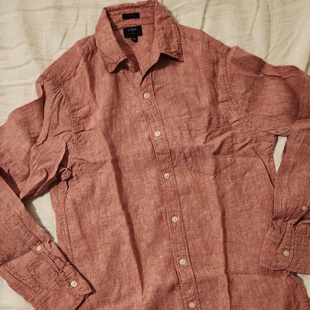 J. Crew 100% Linen L/S Shirt - Size Small
